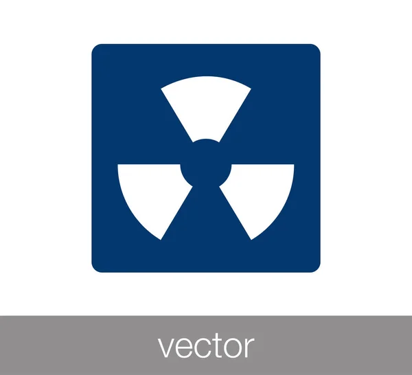 Icono de signo de radiación — Vector de stock