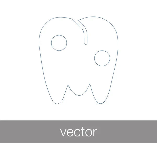 Icône signe dentaire — Image vectorielle