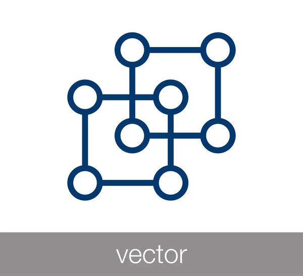 Icône web molécule — Image vectorielle