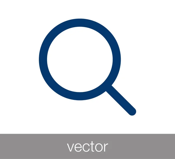 Nagyító aláírás ikonra — Stock Vector