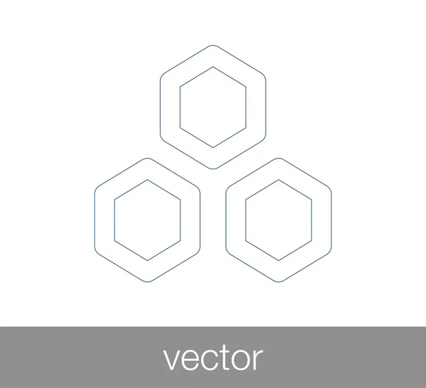 Molecuul web pictogram — Stockvector