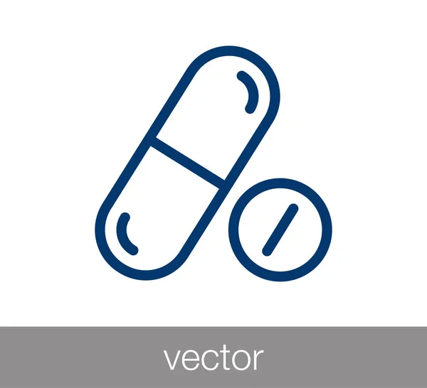 Таблетки плоской иконы — стоковый вектор
