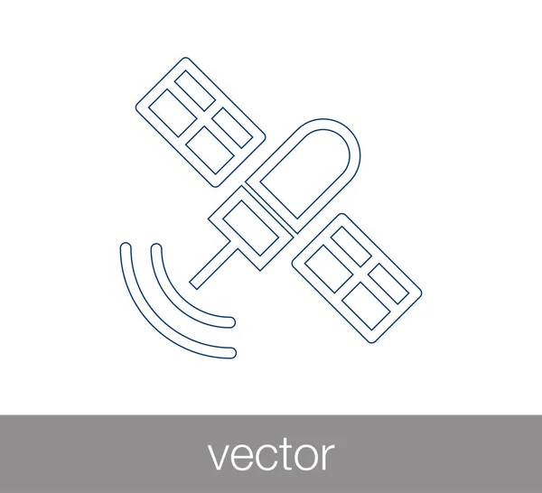 Icono signo satélite — Vector de stock