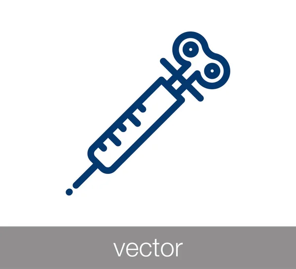 Ikona podepsat stříkačka — Stockový vektor