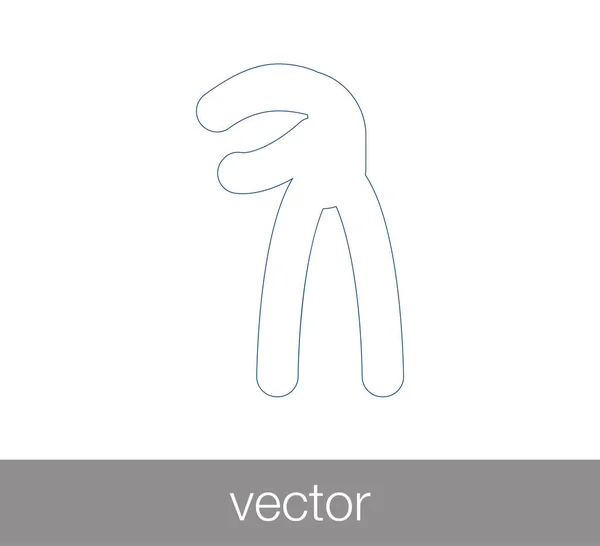 Pinzette flach Symbol — Stockvektor