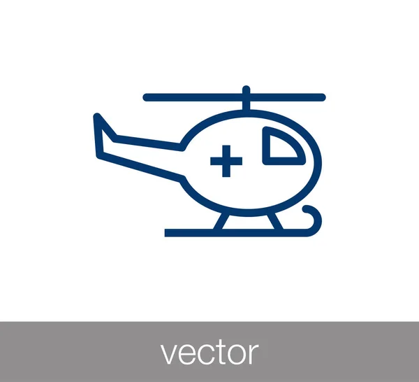 Helicopter ambulance icon — Stock Vector