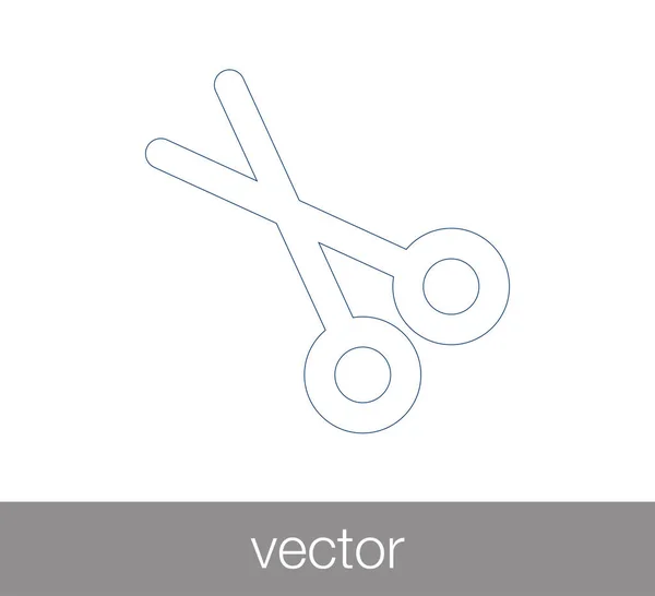 Tijeras Icono plano — Vector de stock