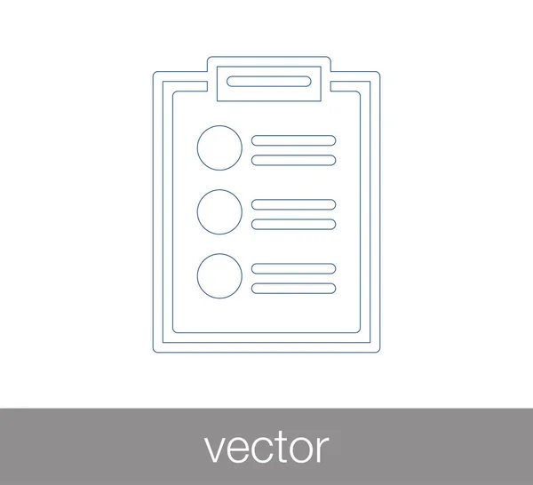 Ícone de lista de verificação ou área de transferência —  Vetores de Stock