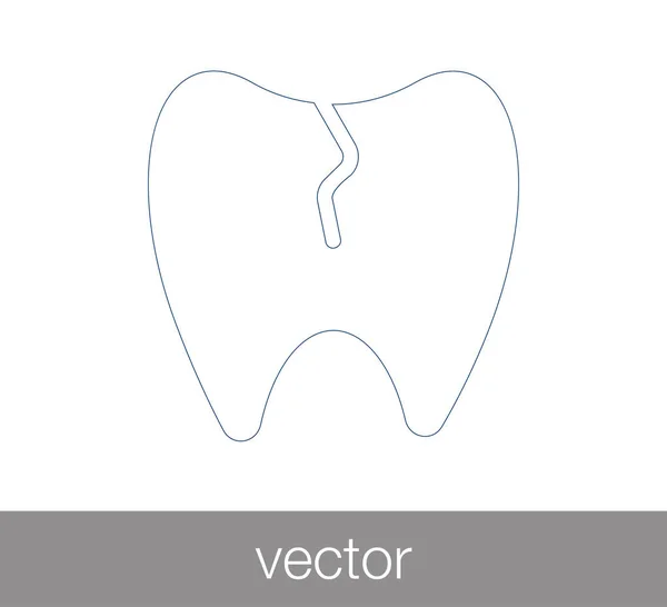 Ícone de sinal de dente —  Vetores de Stock