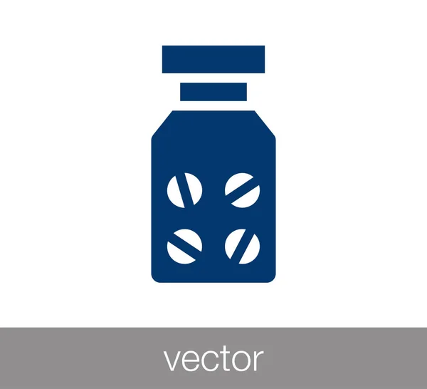 Pills flat icon — Stock Vector