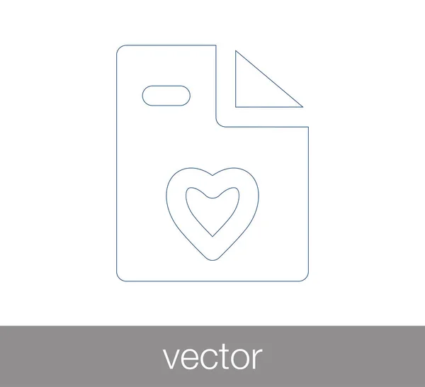 Heart flat icon — Stock Vector