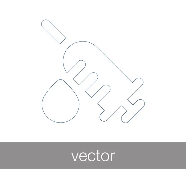 Fecskendő aláírás ikonra — Stock Vector