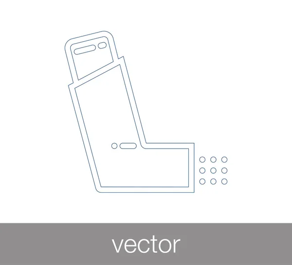 Orvosi inhalator ikon — Stock Vector