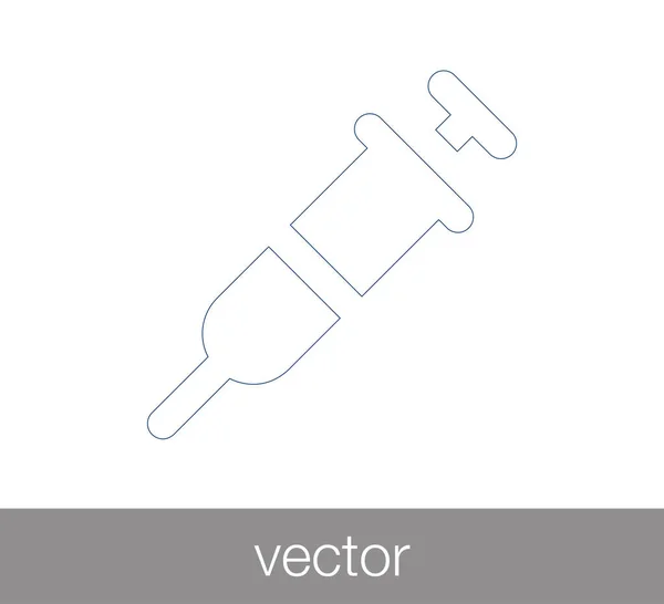 Ícone do sinal da seringa — Vetor de Stock