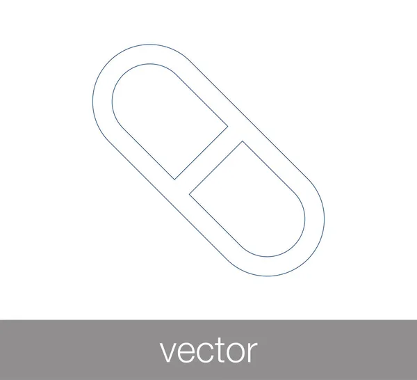 Pilules Icône plate — Image vectorielle