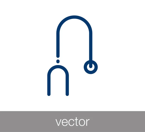 Ícone de estetoscópio médico — Vetor de Stock