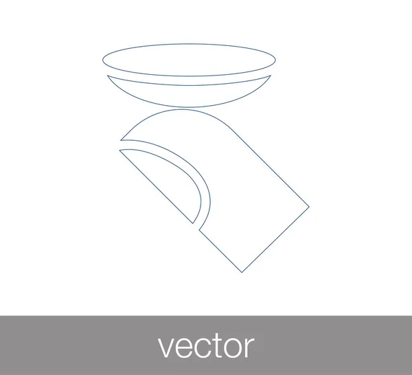 Icône lentille de contact . — Image vectorielle
