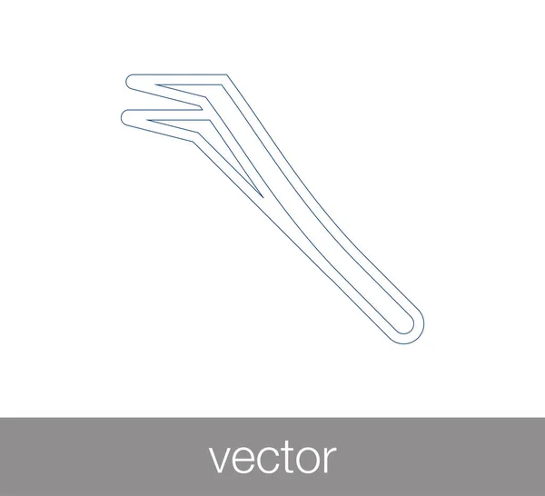 Tweezers flat icon — Stock Vector