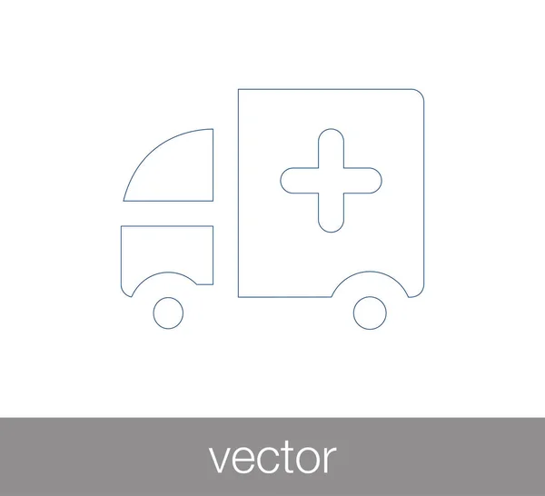 Ambulance icon illustration — Stock Vector