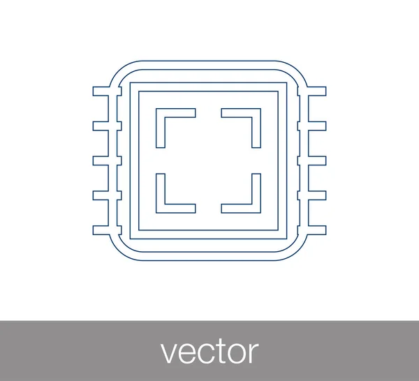 Signo de microchip icono — Vector de stock