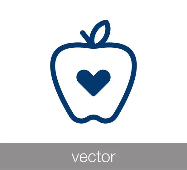 Icona piatto Apple — Vettoriale Stock