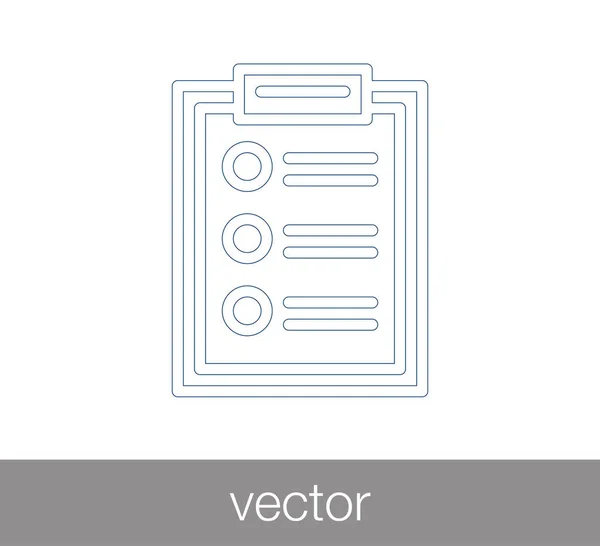 Lista de comprobación o icono del portapapeles — Vector de stock