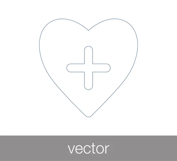 Medicinsk hjärta ikon — Stock vektor