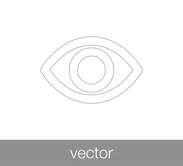 Icono plano de ojo — Vector de stock