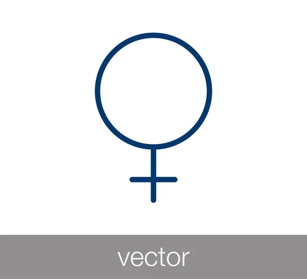 Ícone de sinal feminino — Vetor de Stock