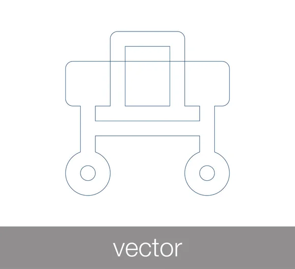 Ilustração ícone maca — Vetor de Stock