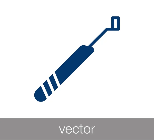 Icono del espejo dental . — Vector de stock