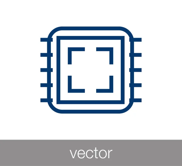 Symbol für Mikrochip-Zeichen — Stockvektor