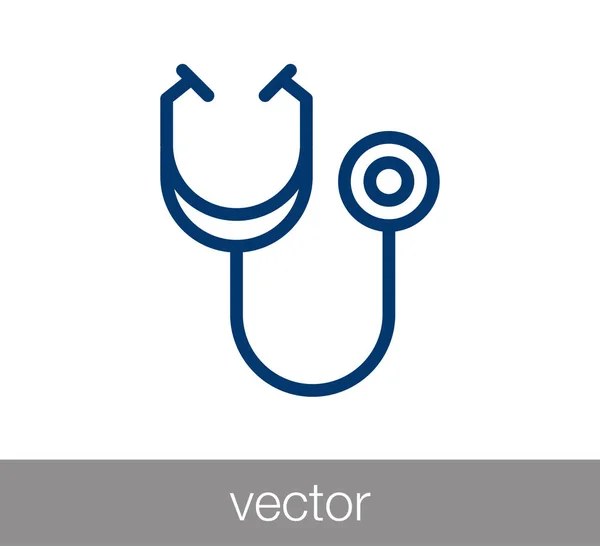 Icono del estetoscopio médico — Vector de stock