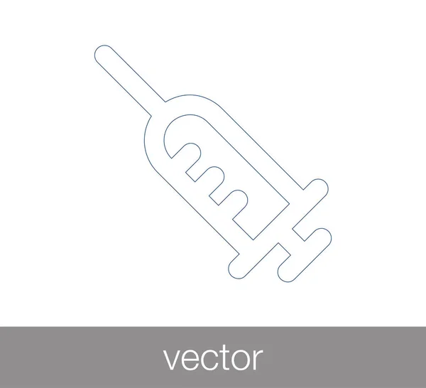 Icône du panneau de seringue — Image vectorielle