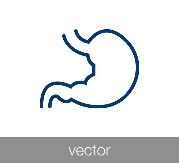 Ilustración del icono del estómago — Vector de stock