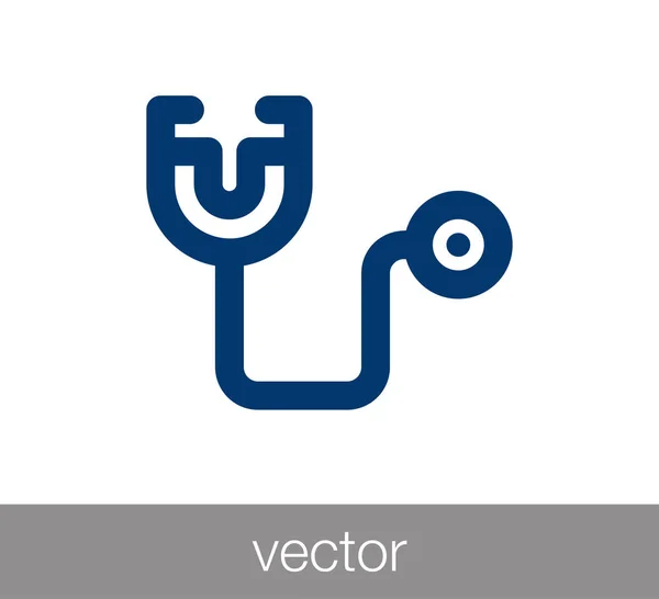 Ícone de estetoscópio médico — Vetor de Stock