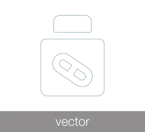 Comprimidos Ícone plano — Vetor de Stock