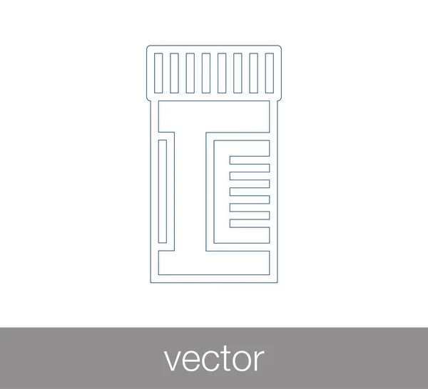 Píldoras Icono plano — Vector de stock