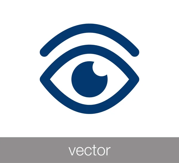 Icono plano de ojo — Vector de stock