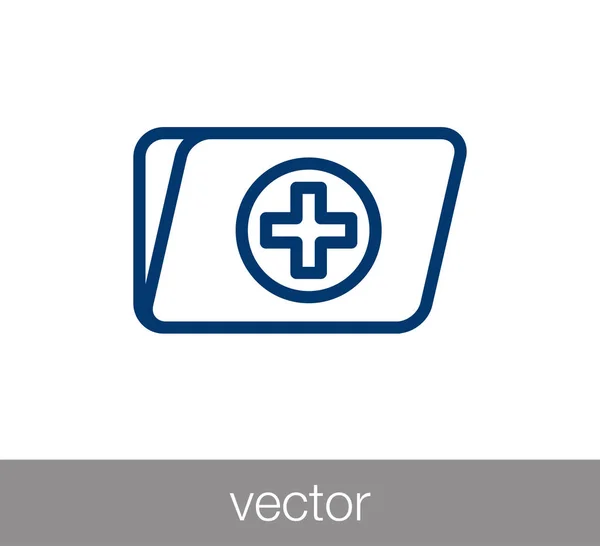Medical file icon — Stock Vector