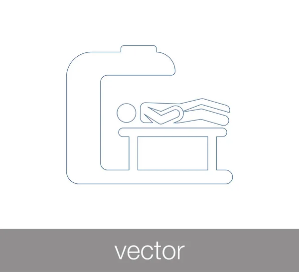 Icône plate du patient — Image vectorielle