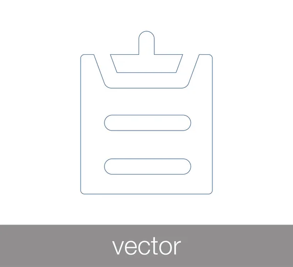 Контрольный список или значок буфера обмена — стоковый вектор