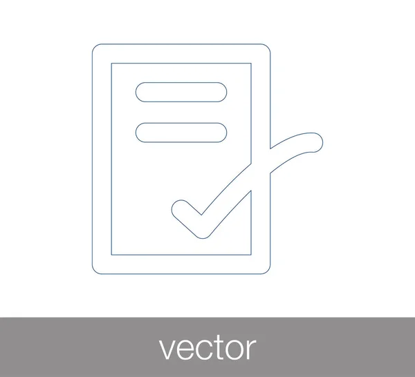 Ícone de lista de verificação ou área de transferência — Vetor de Stock