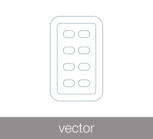 Tabletták Lapos ikon — Stock Vector