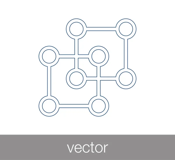 Ikon web molekul - Stok Vektor