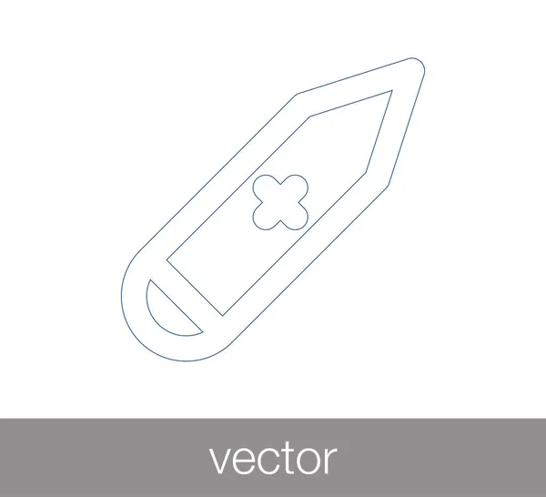 Thermometer teken pictogram — Stockvector