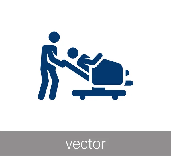 Icono de paciente y médico — Archivo Imágenes Vectoriales