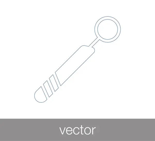 Icône miroir dentaire . — Image vectorielle