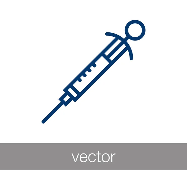 Ícone do sinal da seringa — Vetor de Stock