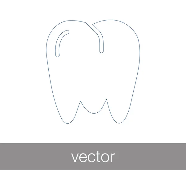 Ícone de sinal de dente — Vetor de Stock